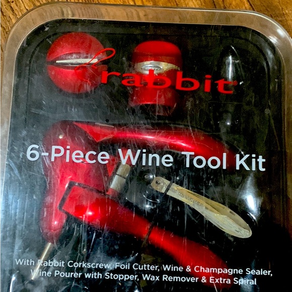 Rabbit 6 Piece Wine Set - Picture 1 of 2